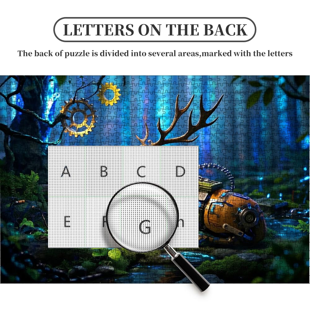 1000 Piece Puzzle for Adults, Mechanical Deer Jigsaw Puzzle, Mystery Forest Jigsaw Puzzles 1000 Pieces Birthday Party for Family Funny Puzzle for Adults